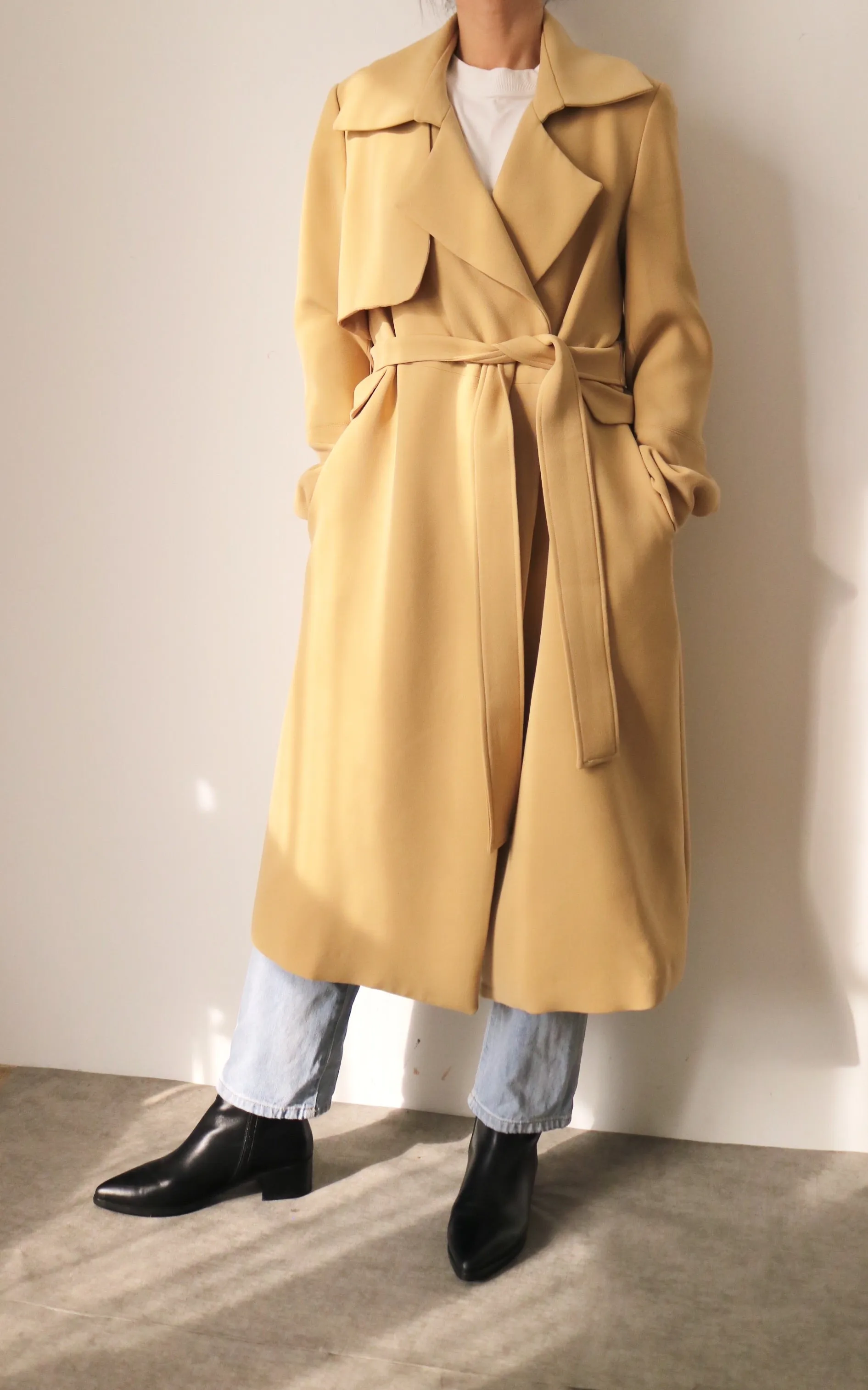 butterscotch trench coat (limited edition,fabric is imported from Japan)