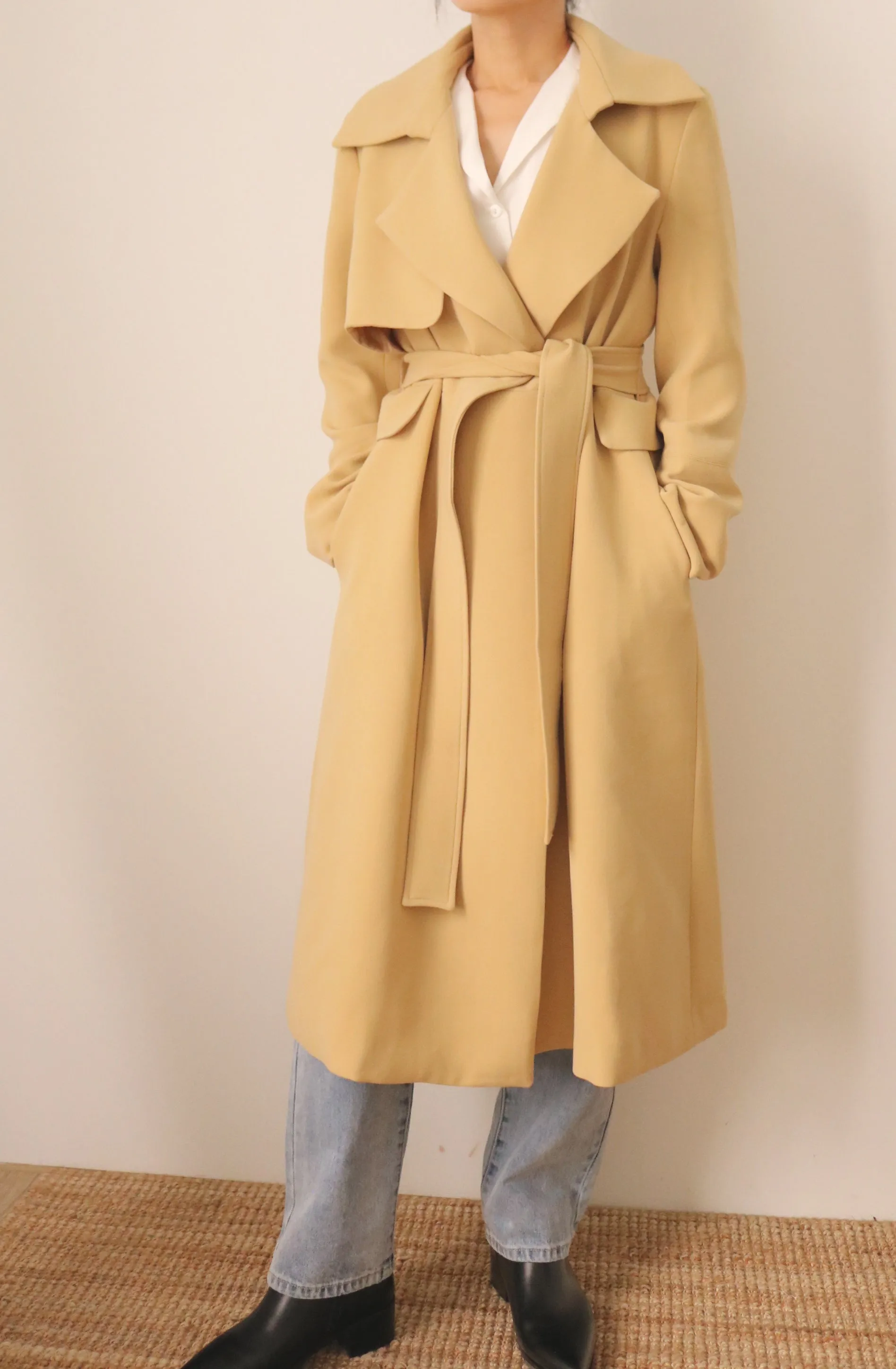 butterscotch trench coat (limited edition,fabric is imported from Japan)