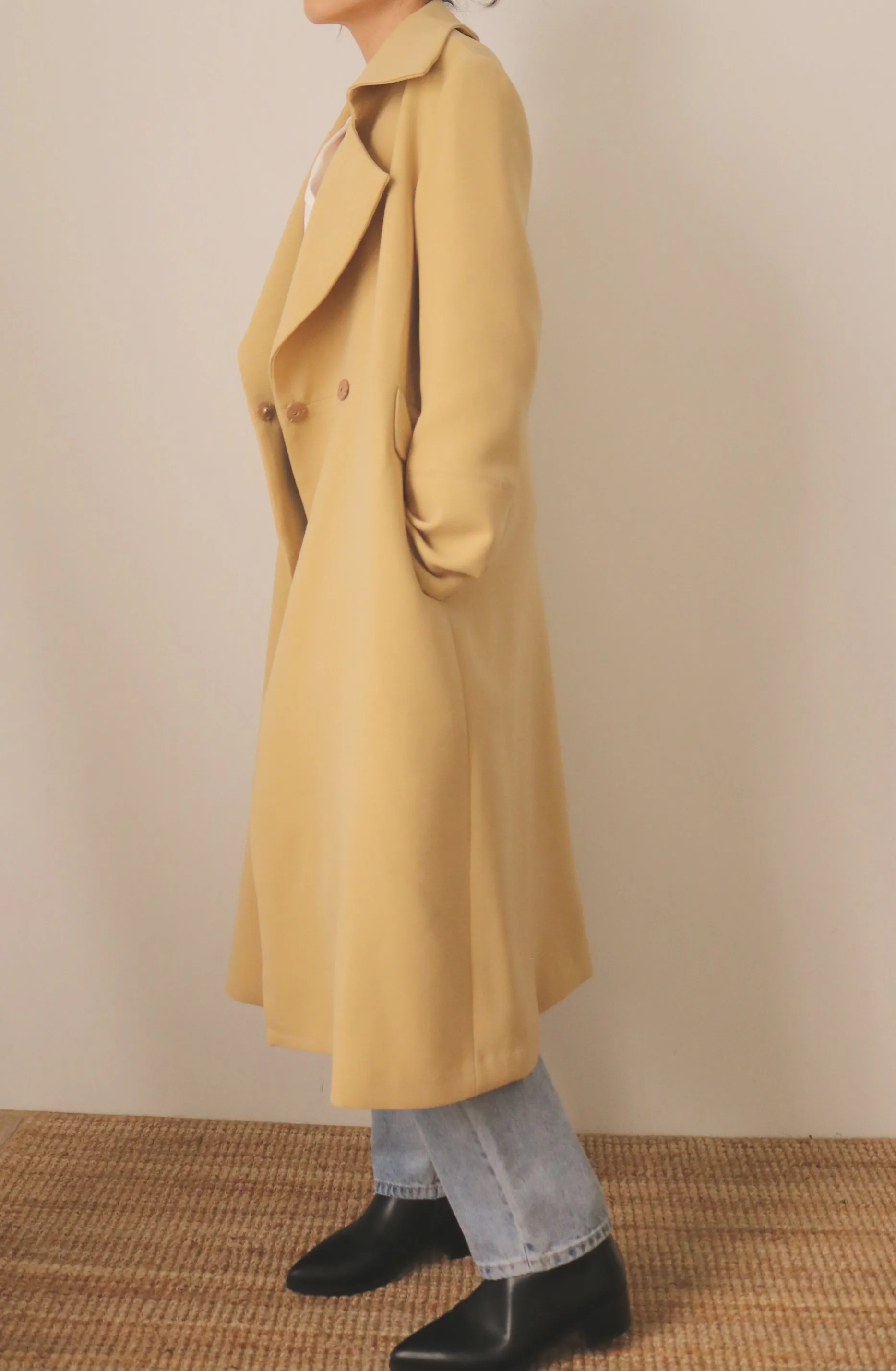 butterscotch trench coat (limited edition,fabric is imported from Japan)