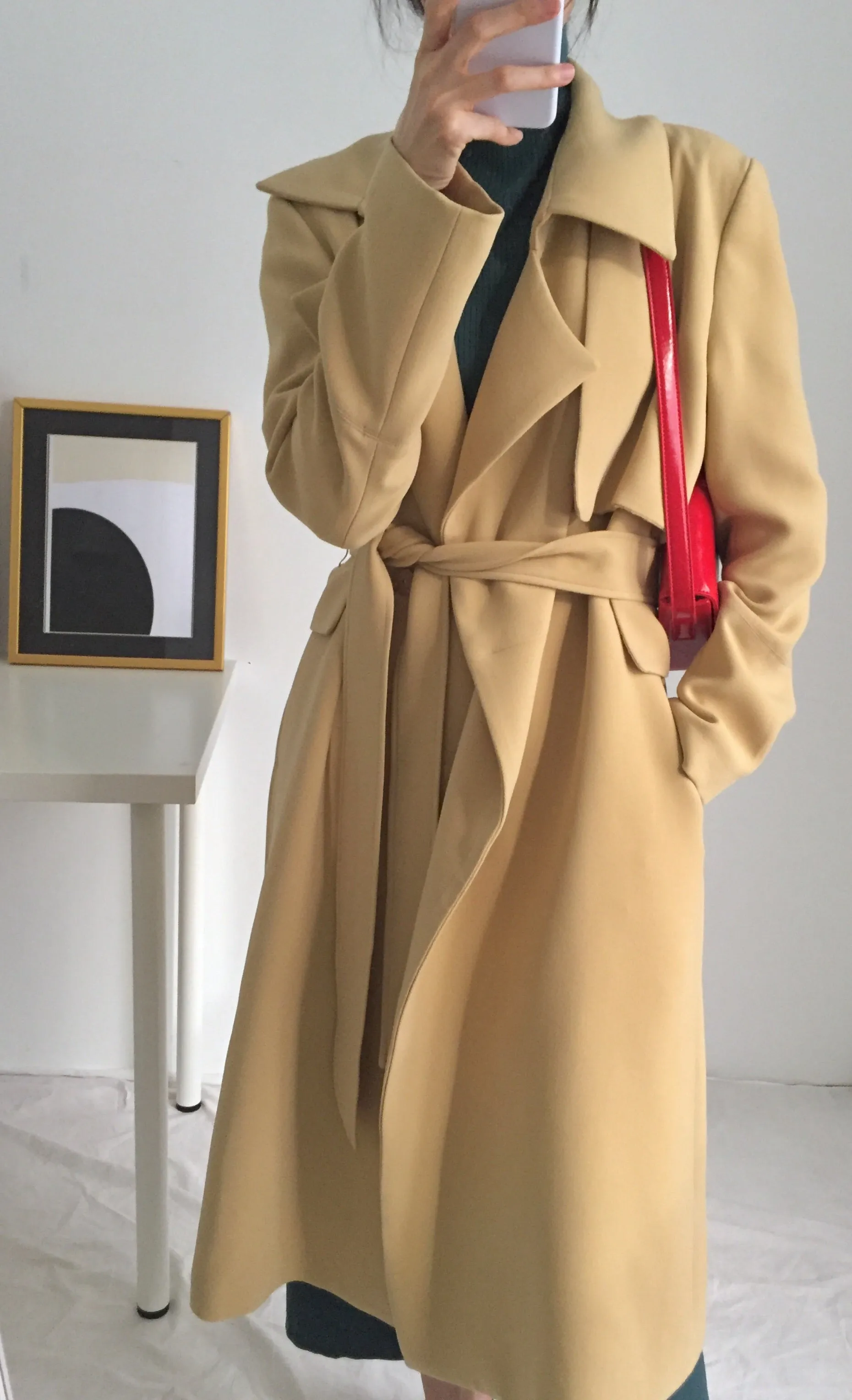 butterscotch trench coat (limited edition,fabric is imported from Japan)