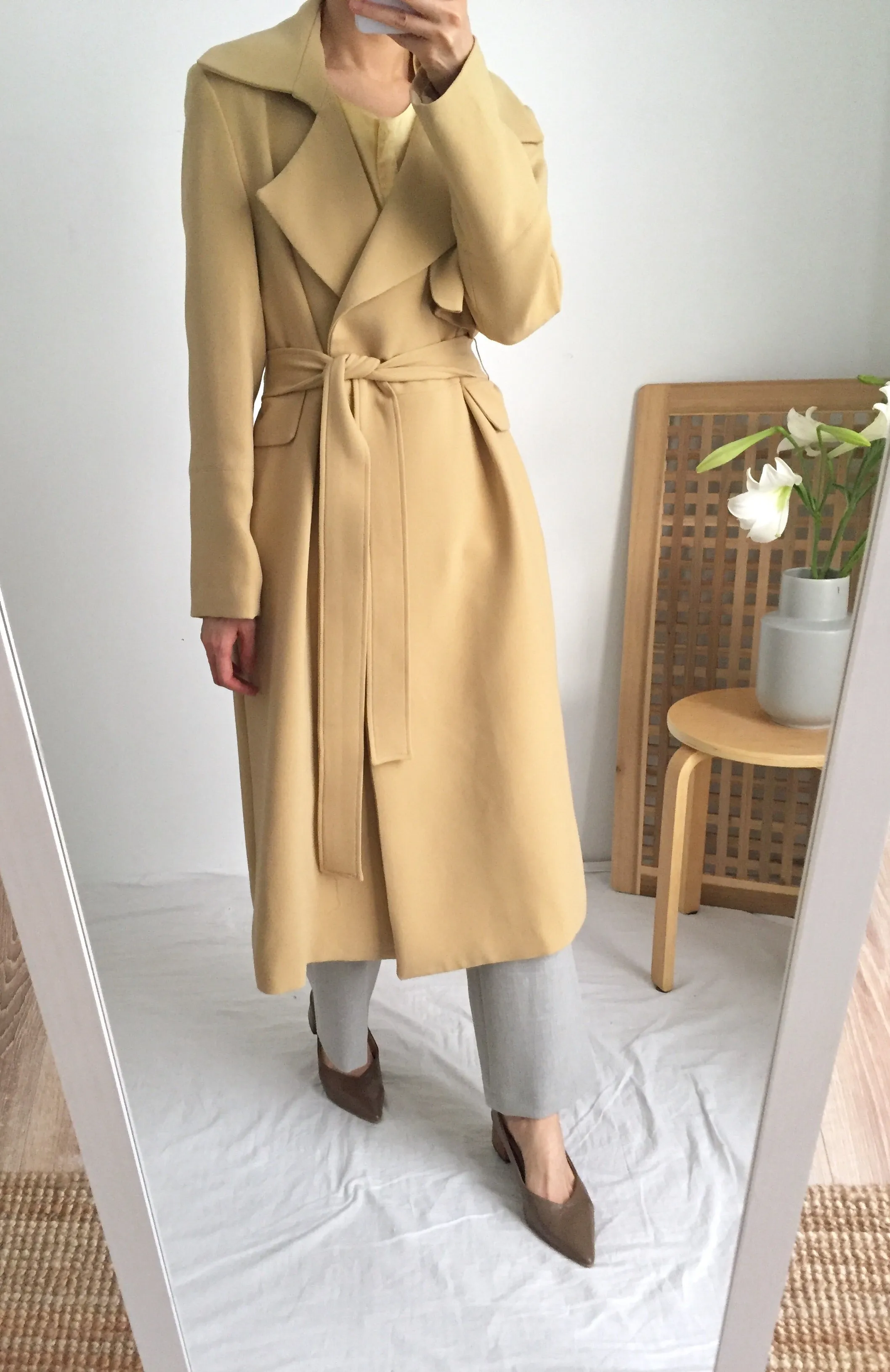 butterscotch trench coat (limited edition,fabric is imported from Japan)