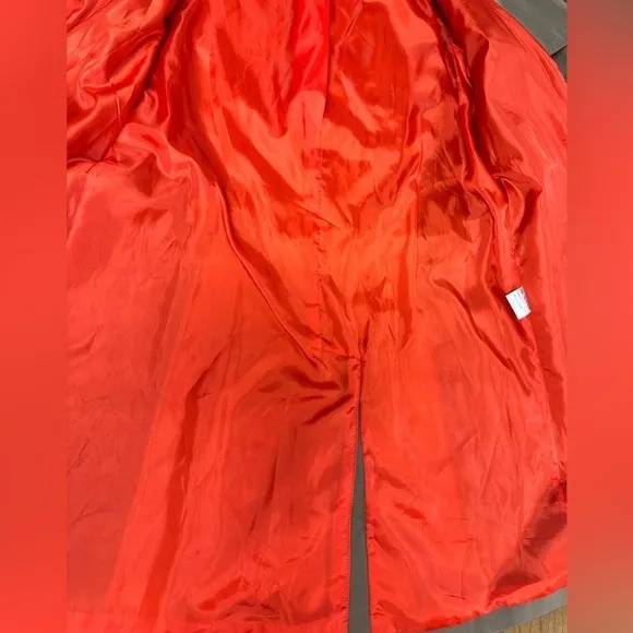 Calvin Klein Belted Button Up Trench Coat Women's Size Medium Brown/Taupe Color