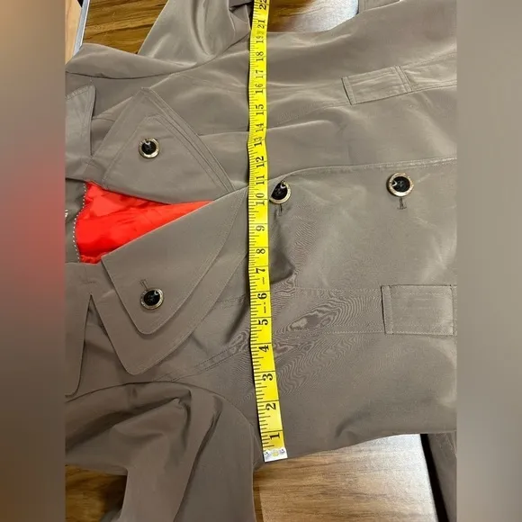 Calvin Klein Belted Button Up Trench Coat Women's Size Medium Brown/Taupe Color