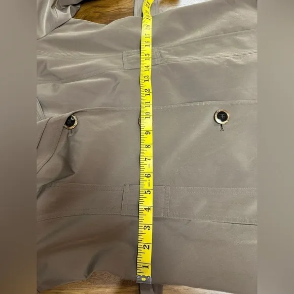Calvin Klein Belted Button Up Trench Coat Women's Size Medium Brown/Taupe Color