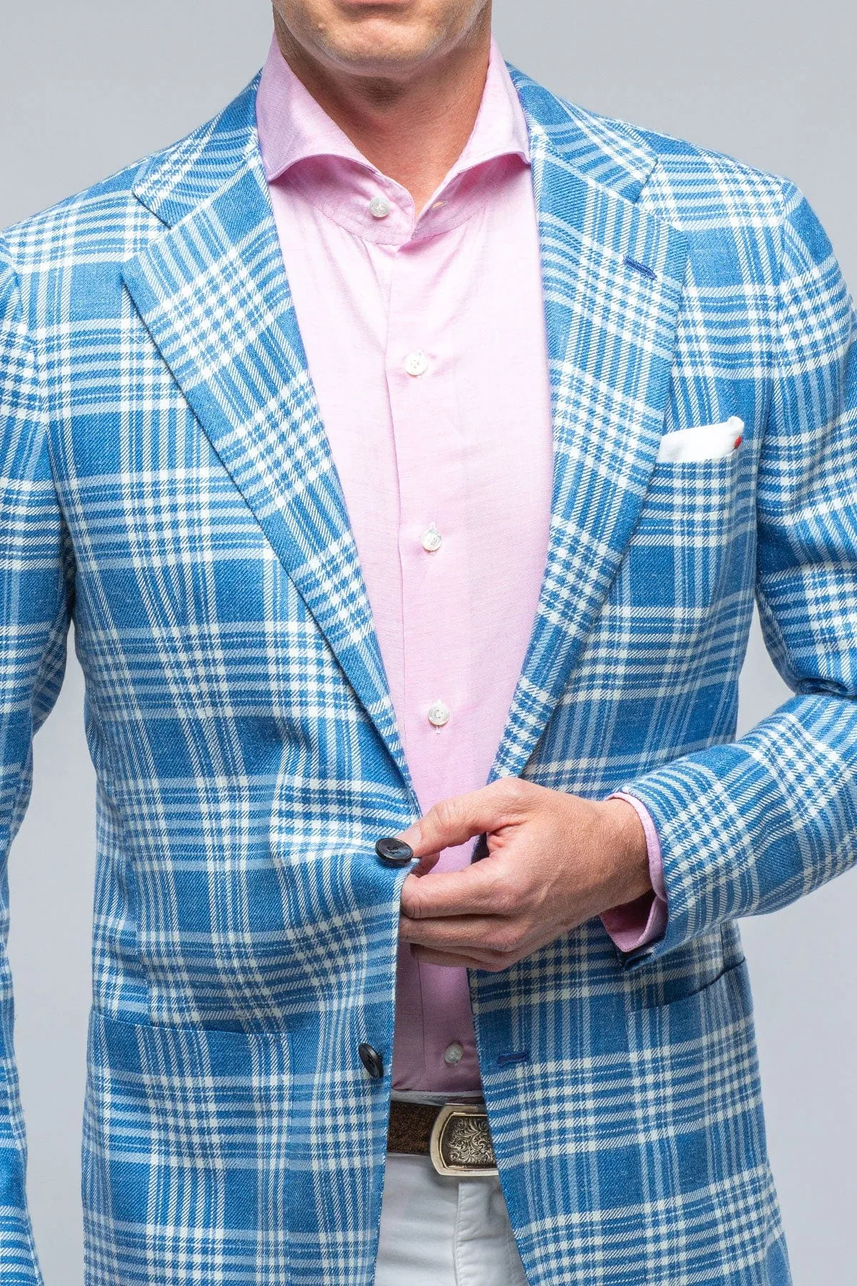Cassis Blue and White Check