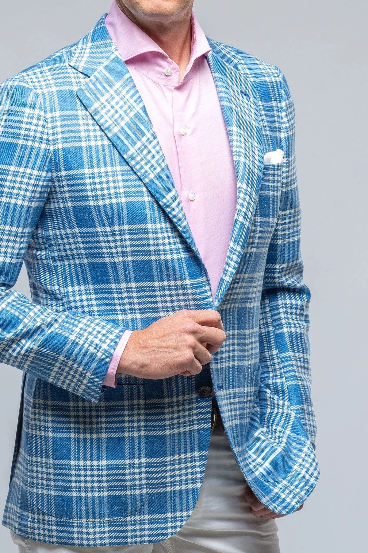 Cassis Blue and White Check