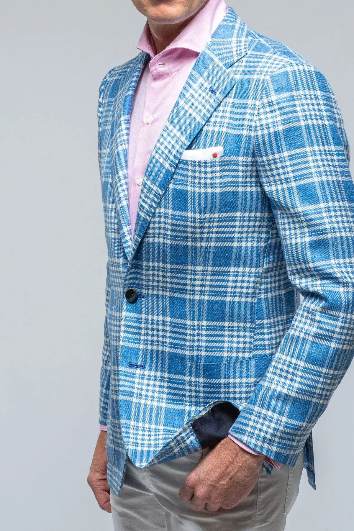 Cassis Blue and White Check