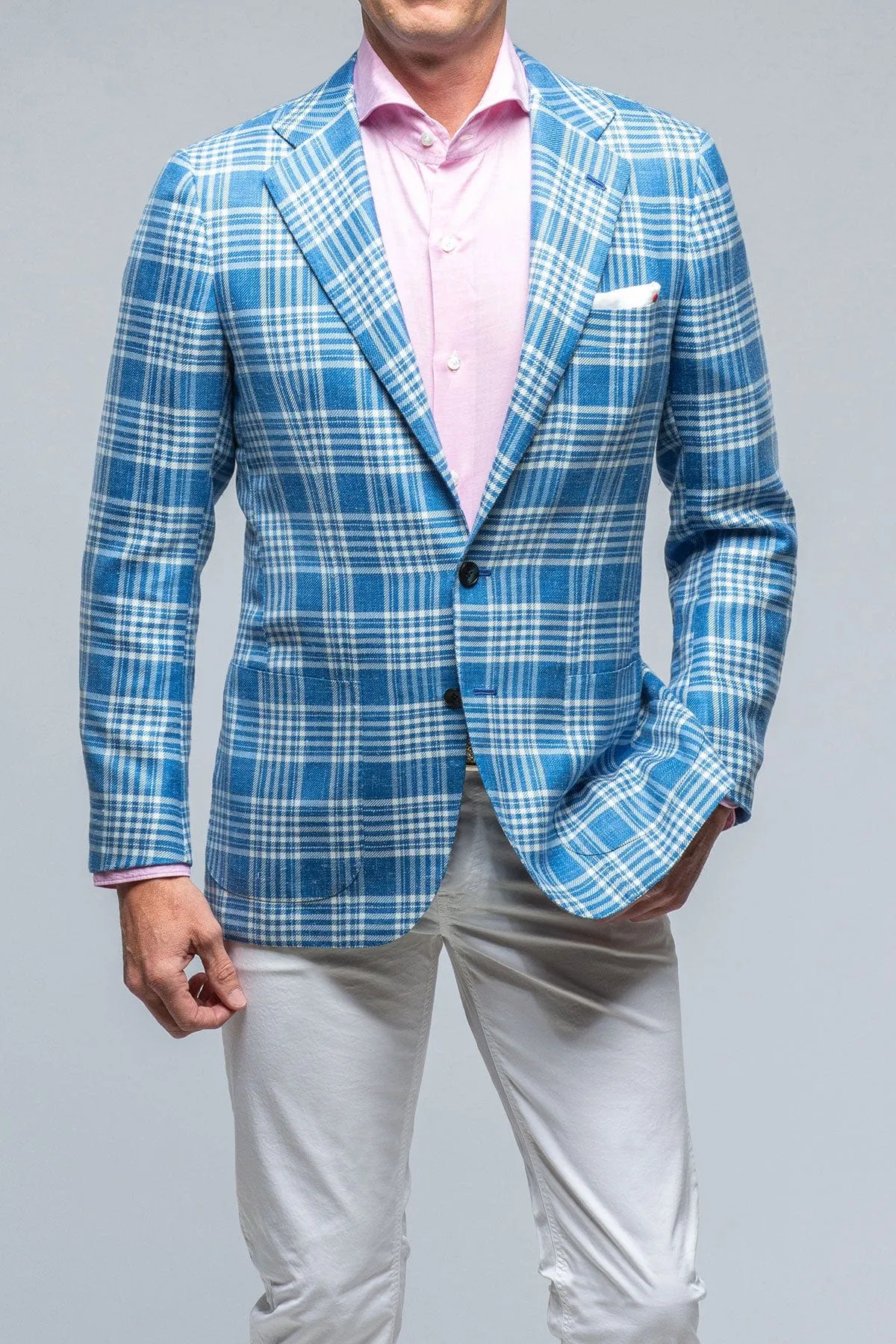Cassis Blue and White Check