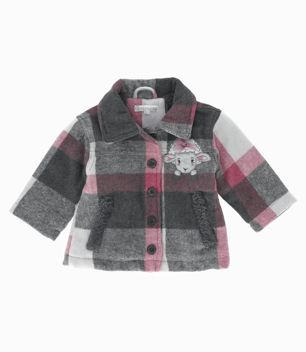 Chaqueta bebé niña cuadrillé