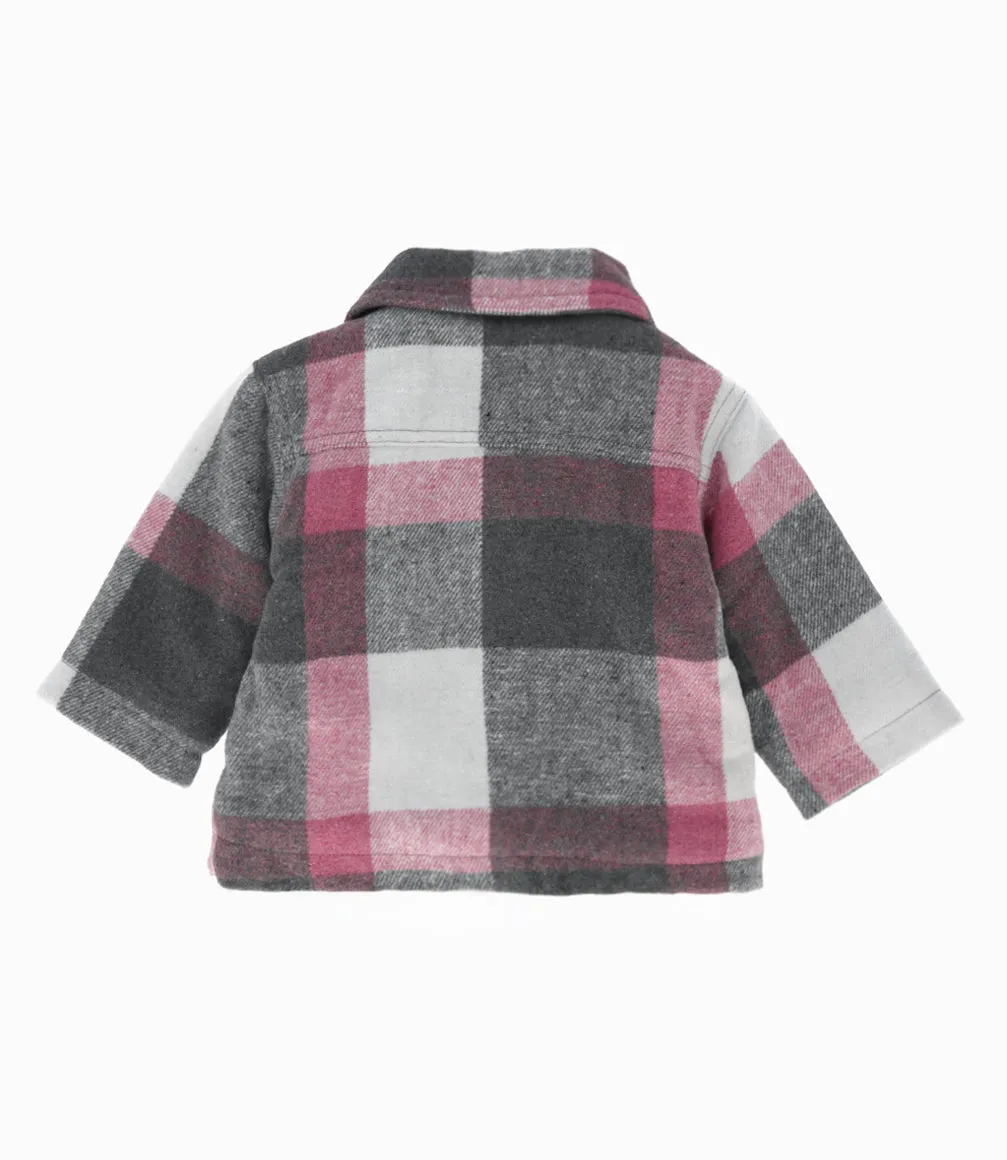 Chaqueta bebé niña cuadrillé