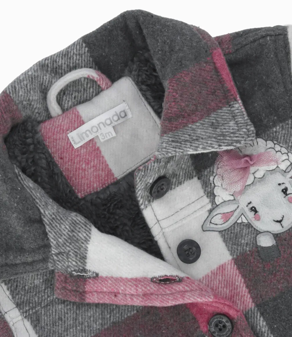 Chaqueta bebé niña cuadrillé