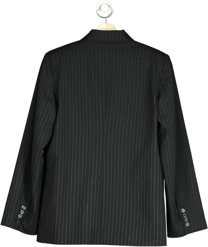 CHPTR-S Black Pinstripe Blazer UK 8