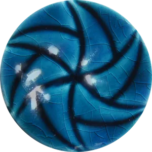 Chrysanthos Glaze Crackle Blue Lagoon
