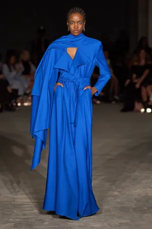 Cobalt Belted Trench Coat