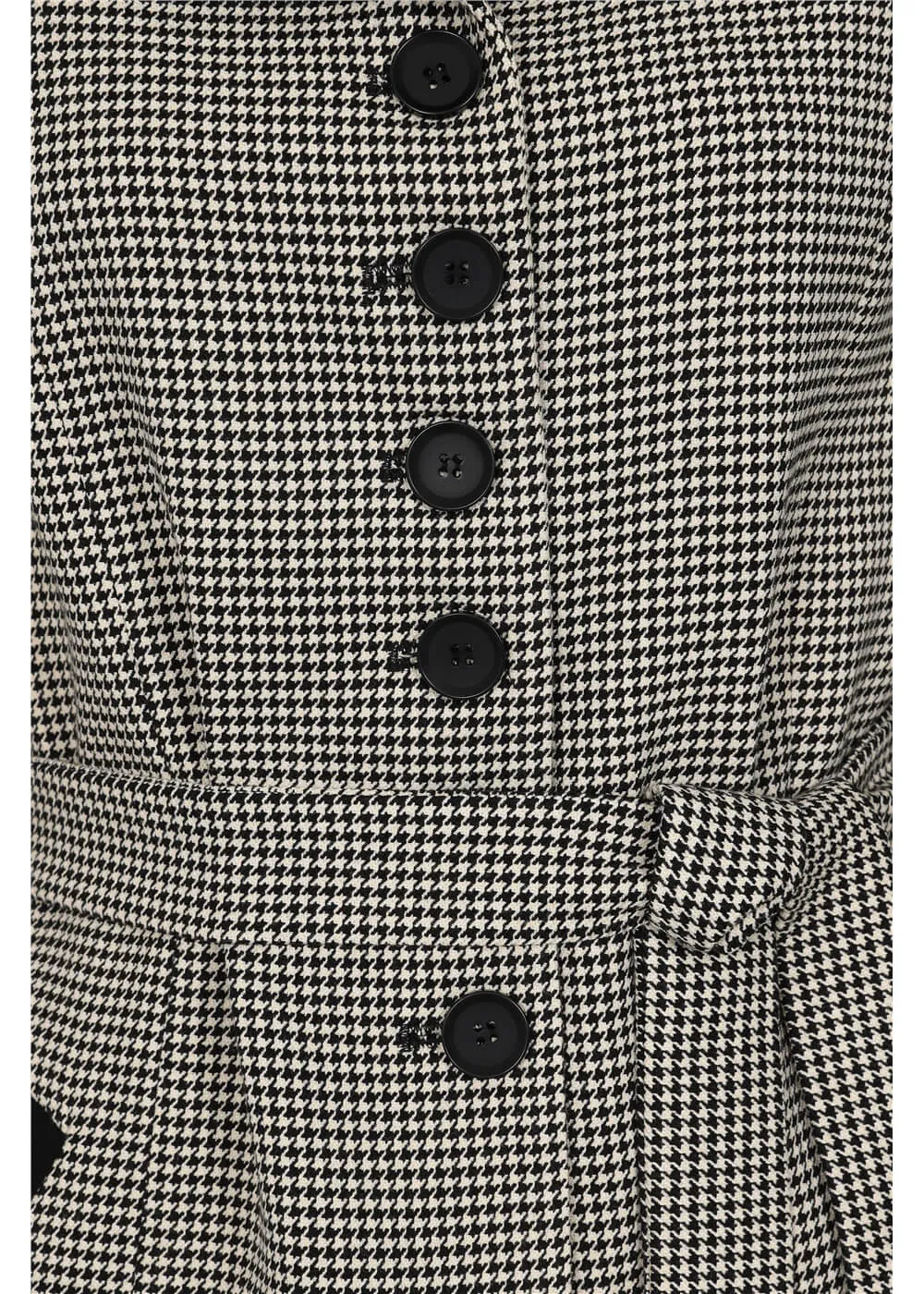 Collectif Rosemary Dogtooth Jas Zwart Wit