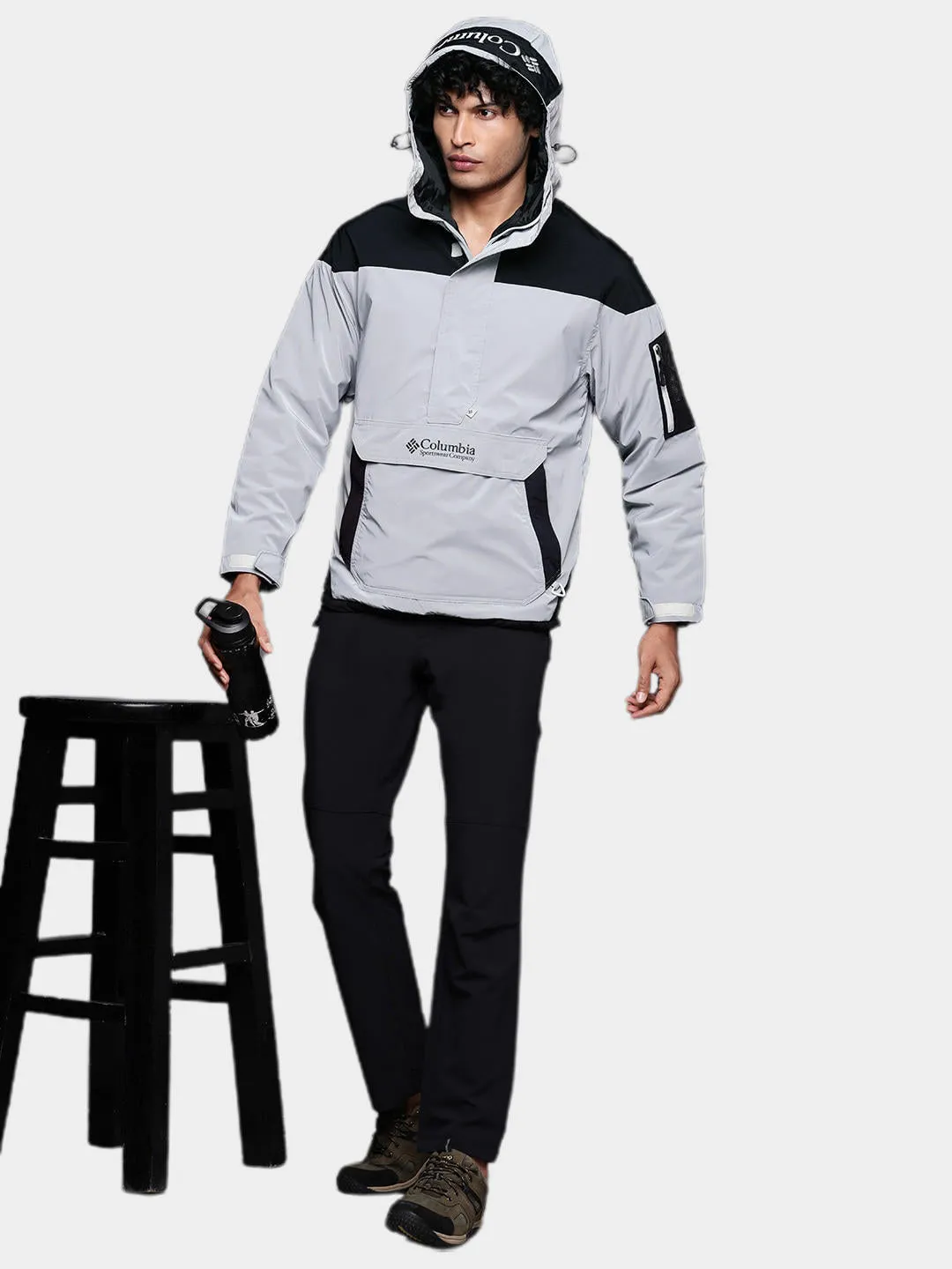 Columbia Men Grey Challenger Remastered Pullover Jacket