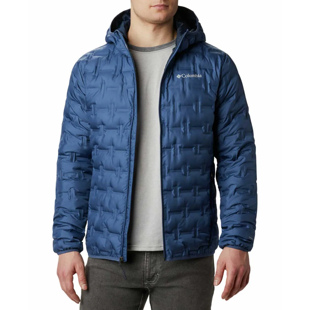 Columbia Men Navy Blue Delta Ridge Down Hooded Jacket
