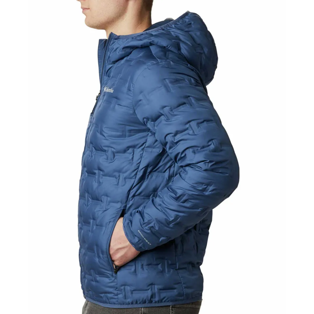 Columbia Men Navy Blue Delta Ridge Down Hooded Jacket