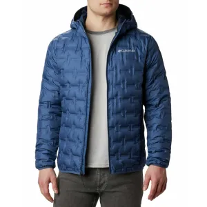 Columbia Men Navy Blue Delta Ridge Down Hooded Jacket