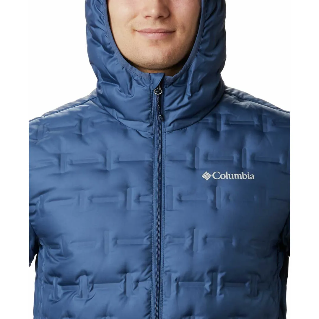 Columbia Men Navy Blue Delta Ridge Down Hooded Jacket
