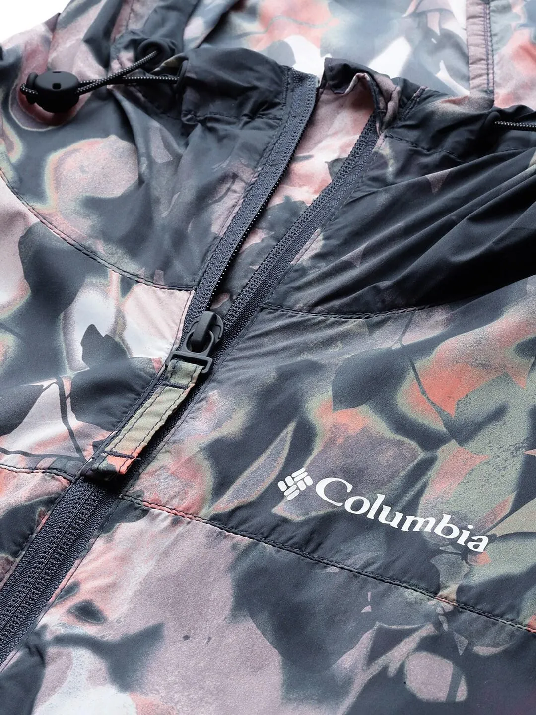 Columbia Women Blue Parkette Long Rain Jacket