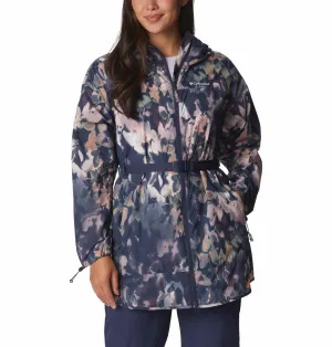 Columbia Women Blue Parkette Long Rain Jacket