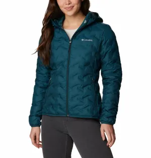 Columbia Women Navy Blue Delta Ridge Down Hooded Jacket