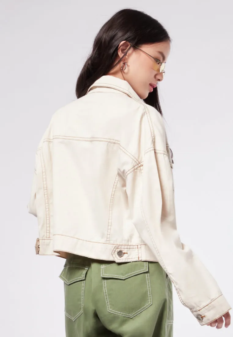 Contrast Stitching Denim Jacket