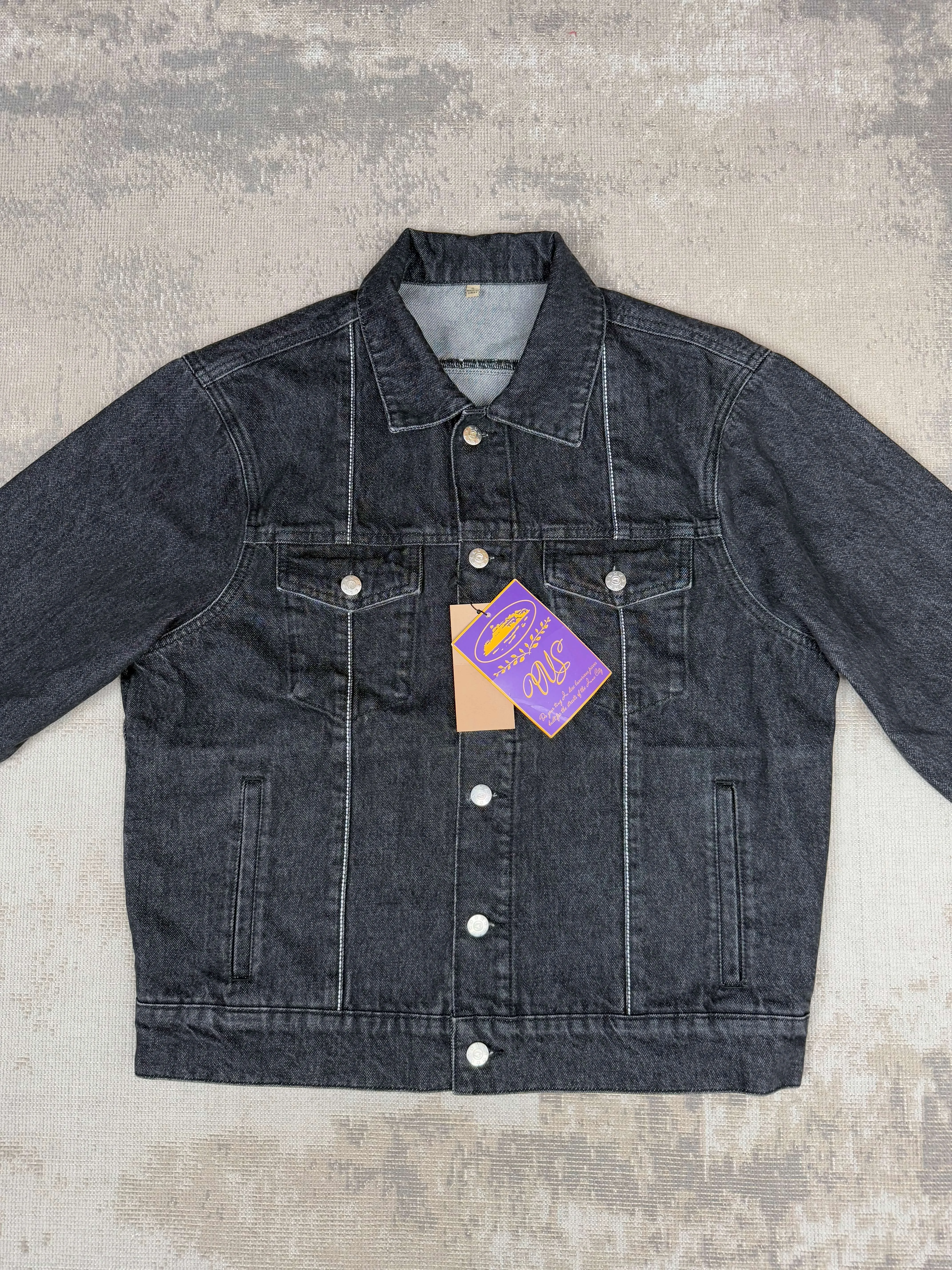 Corteiz C-Star Denim Jacket - Black Denim (Unused)