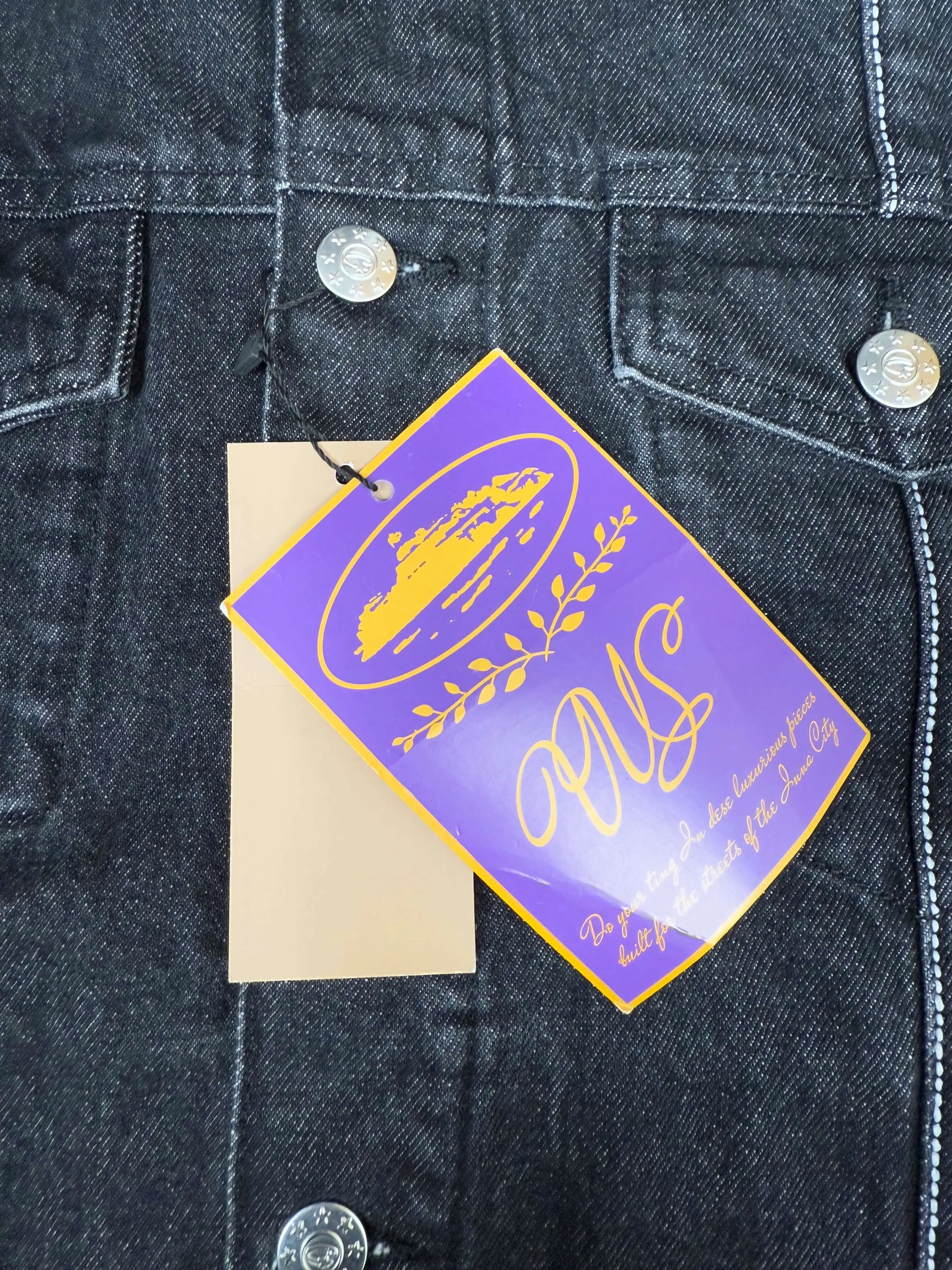 Corteiz C-Star Denim Jacket - Black Denim (Unused)