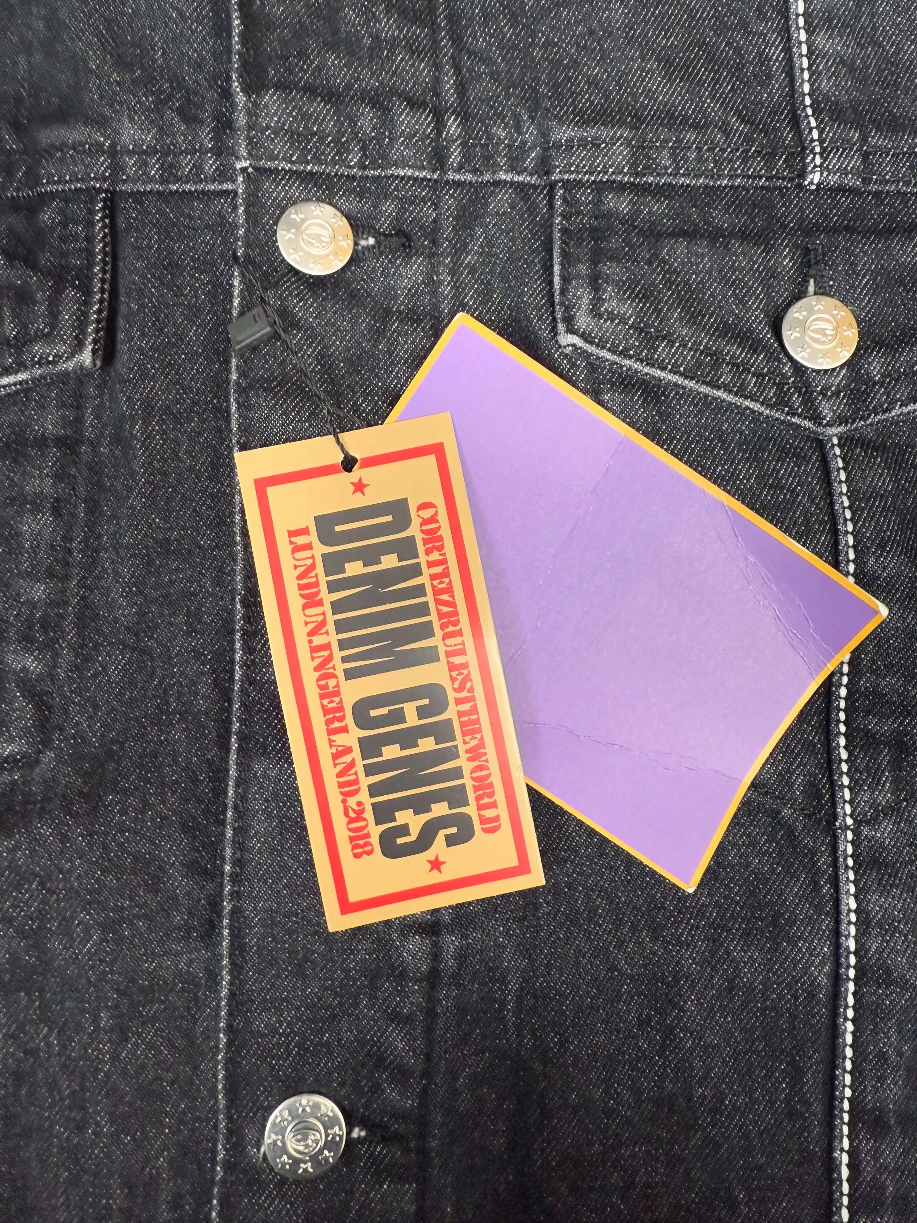Corteiz C-Star Denim Jacket - Black Denim (Unused)
