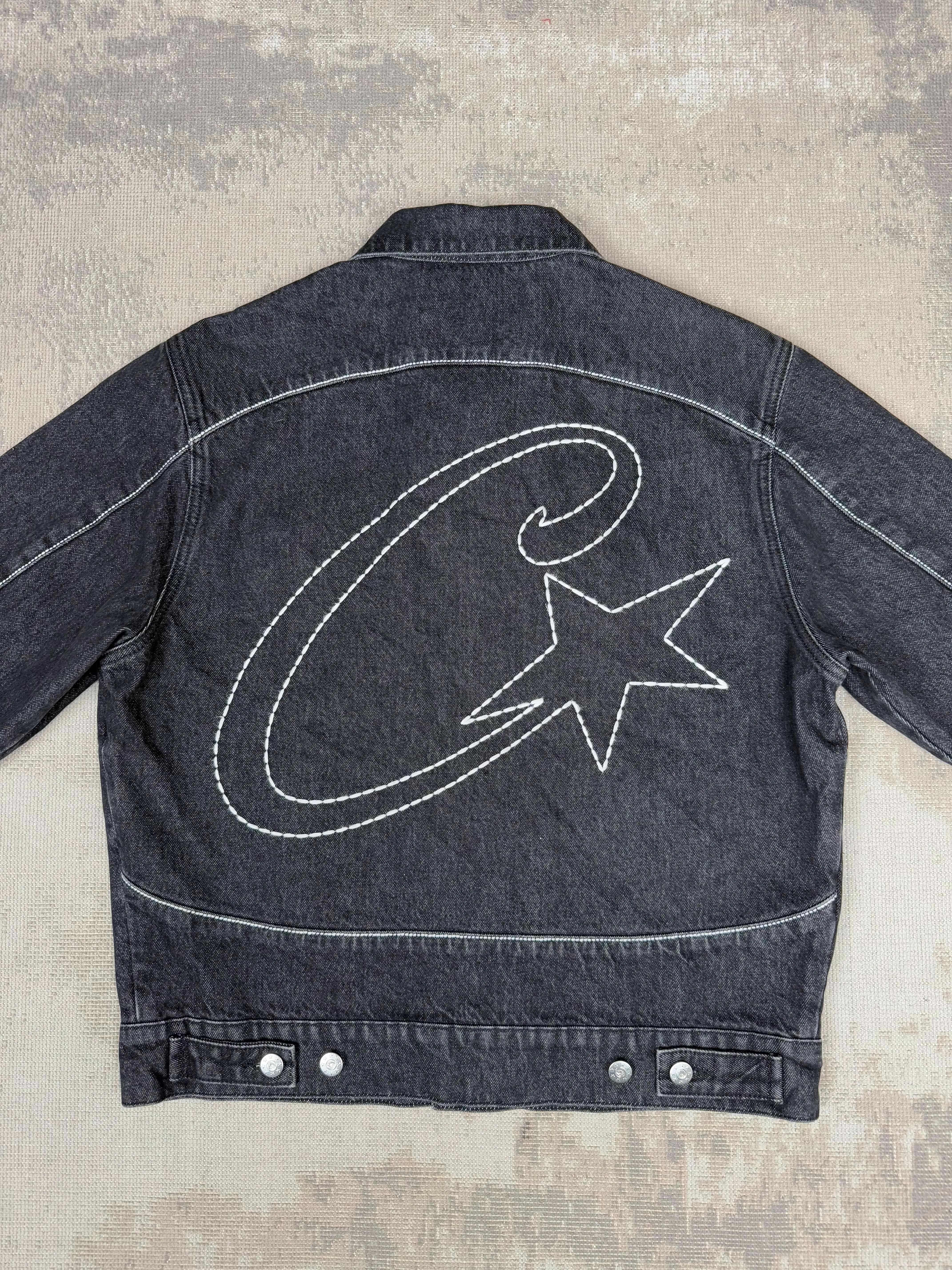Corteiz C-Star Denim Jacket - Black Denim (Unused)