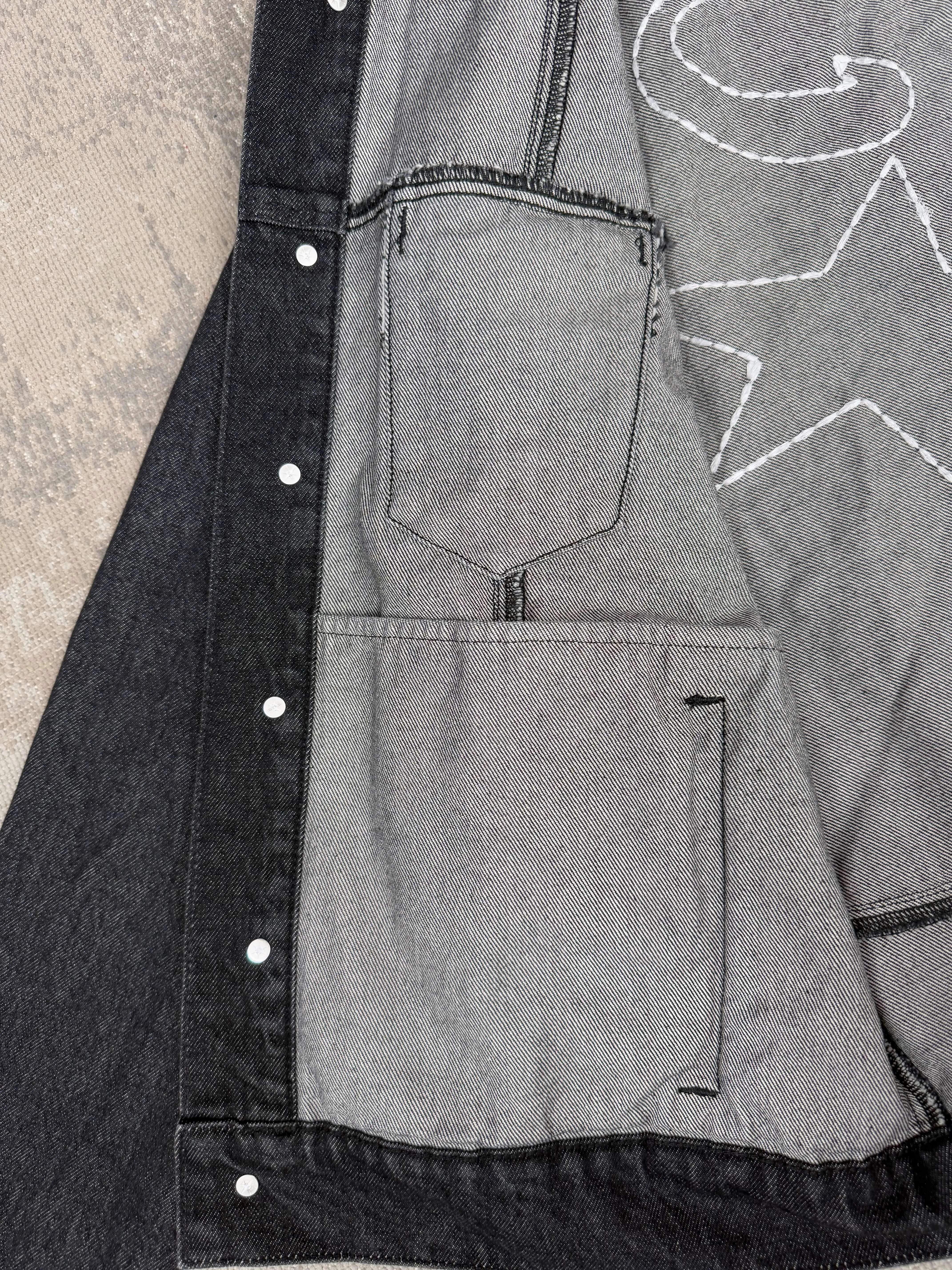 Corteiz C-Star Denim Jacket - Black Denim (Unused)