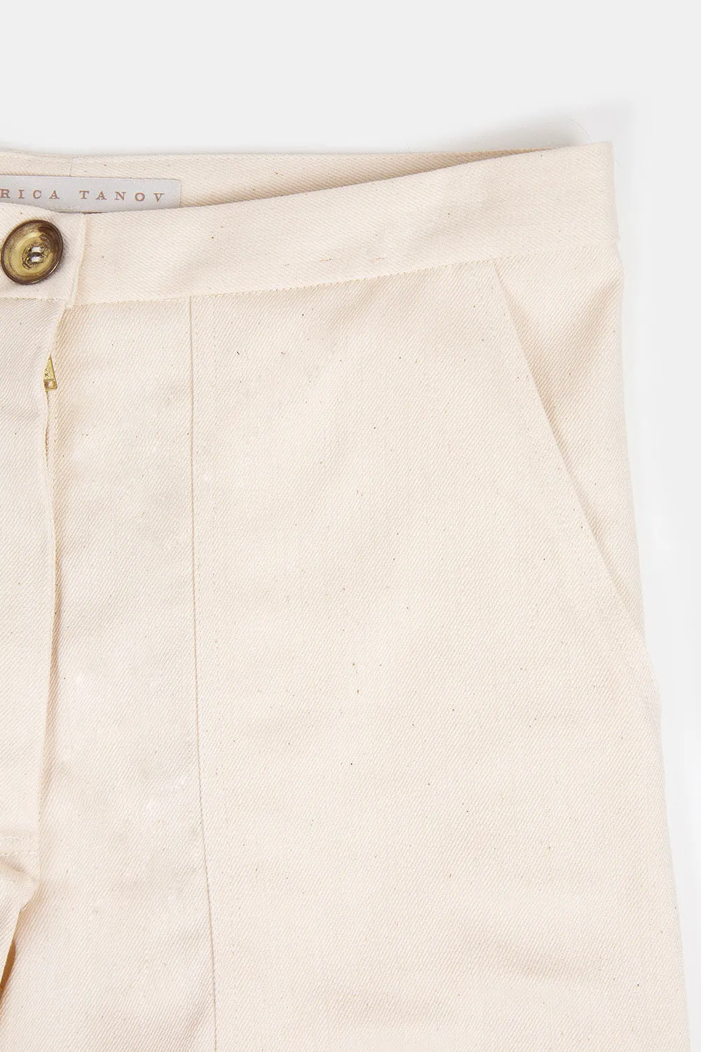 Darby Cotton Canvas Pants In Natural