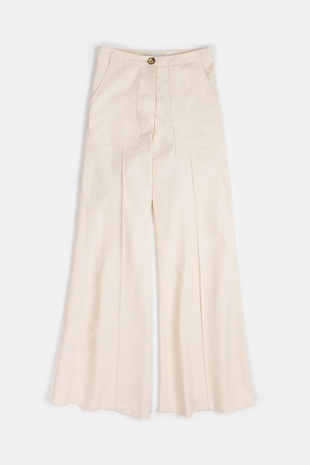 Darby Cotton Canvas Pants In Natural