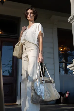 Darby Cotton Canvas Pants In Natural