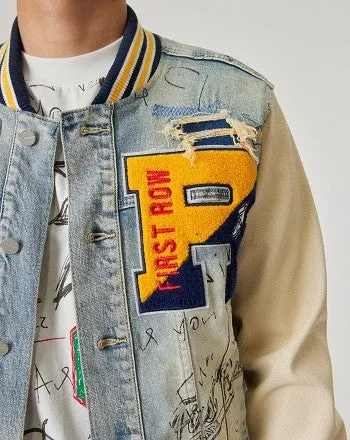 DENIM VARSITY JACKET