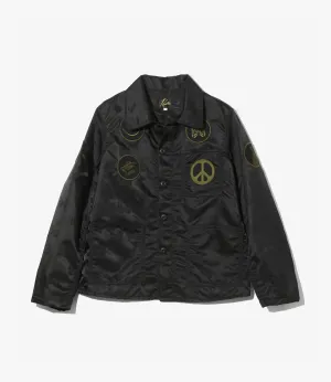 DN Coverall – Black Papillon Jacquard Sateen