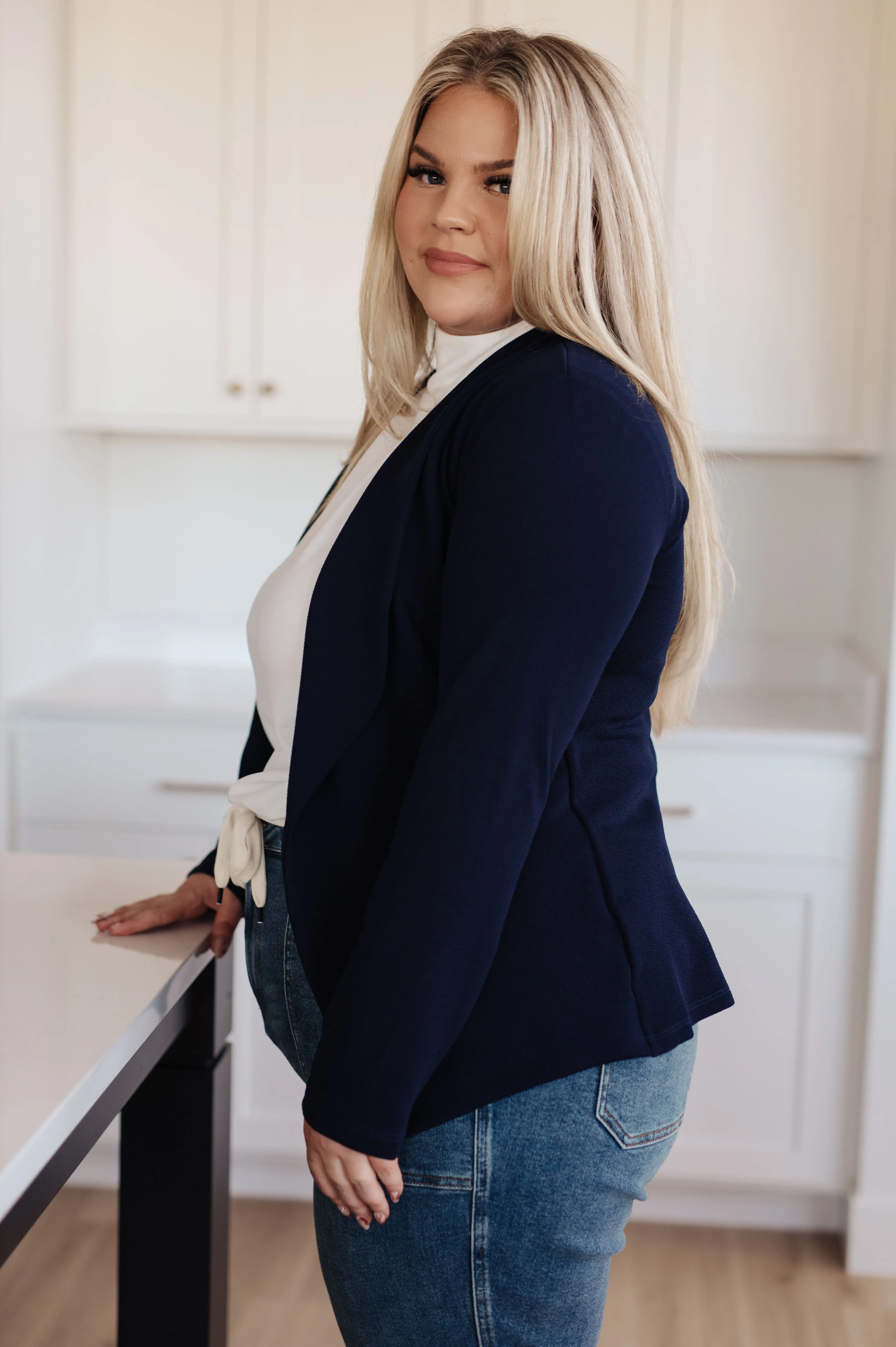 DOORBUSTER Fitted Blazer in Navy