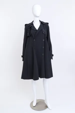 Double Breasted Wool Swing Coat