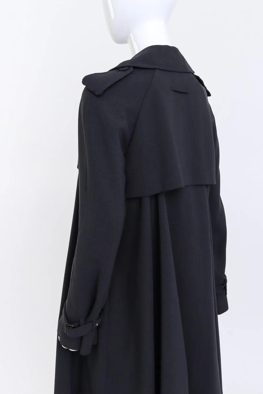 Double Breasted Wool Swing Coat