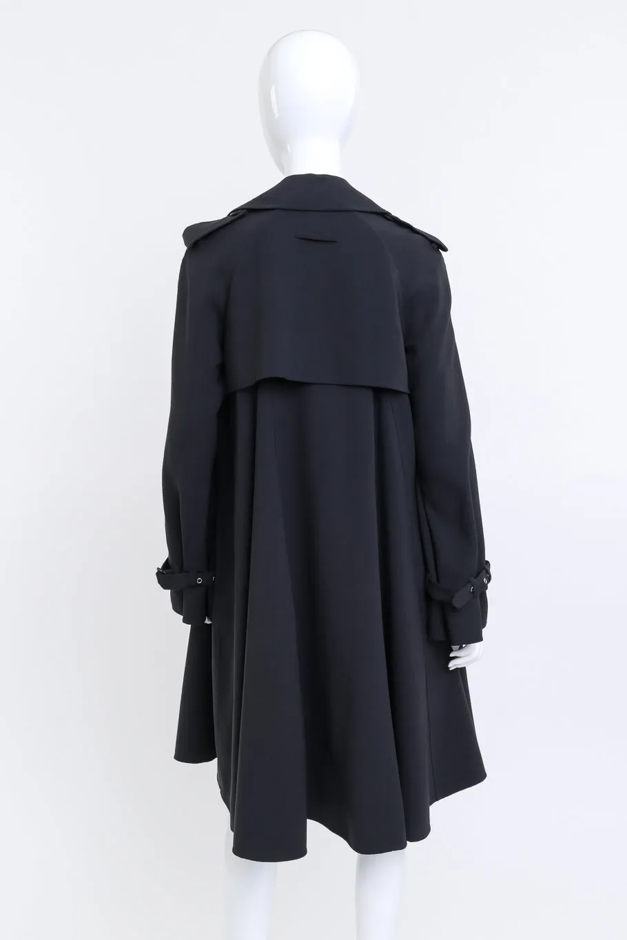 Double Breasted Wool Swing Coat