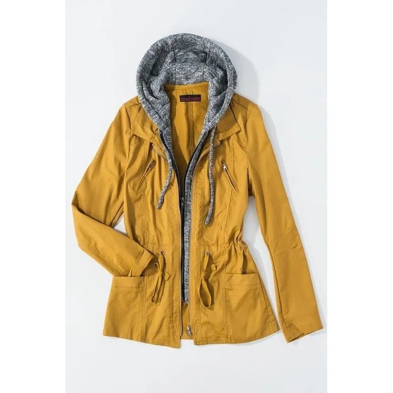 Double Zipper with Hood Coat