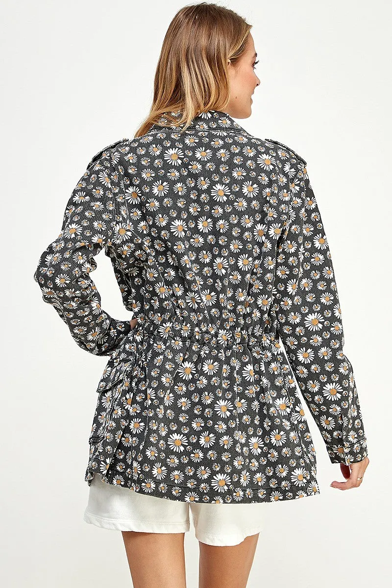 Floral Print Utility Jacket - Final Sale