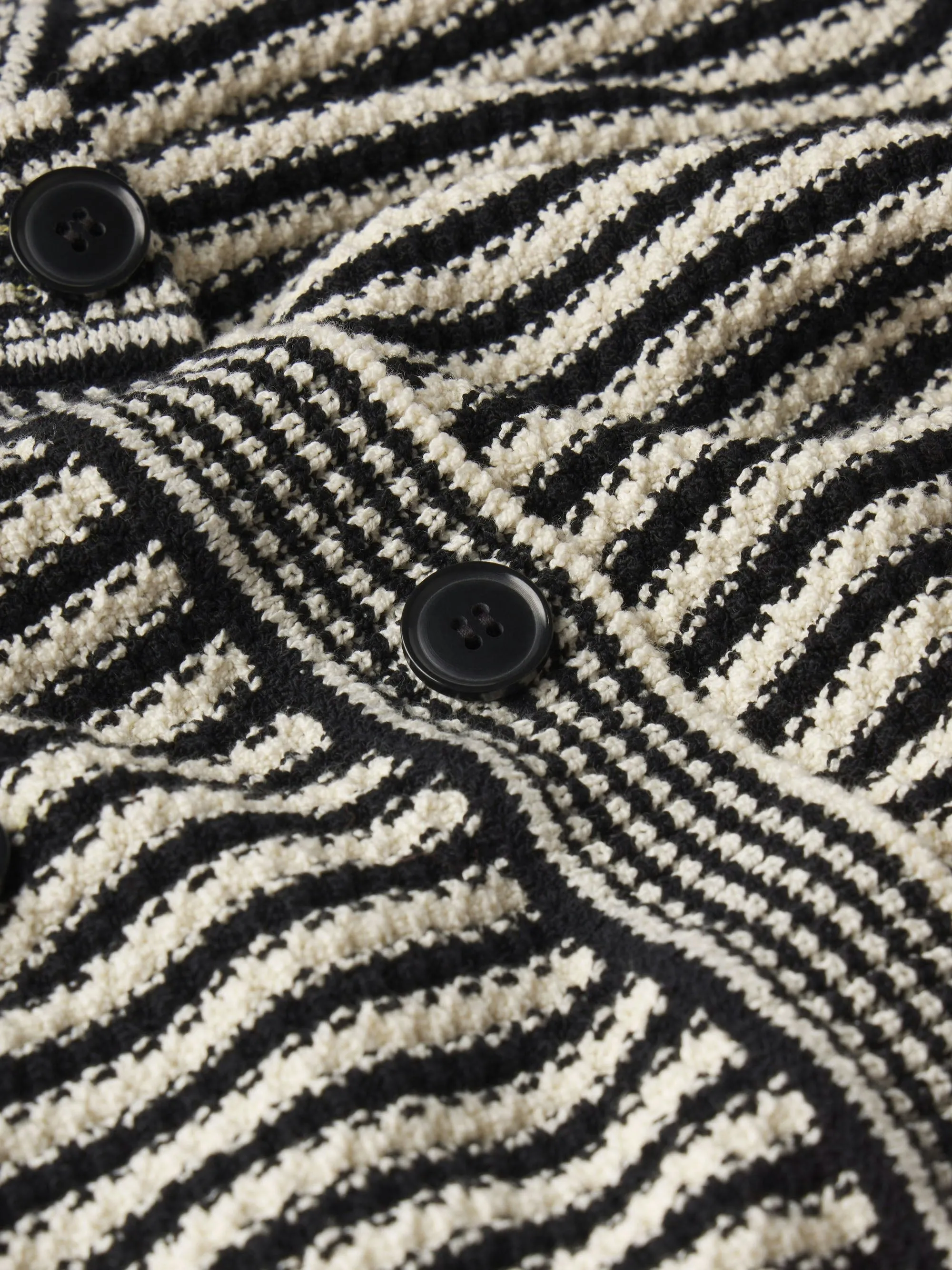 Frame The Court Cardi in Black Multi