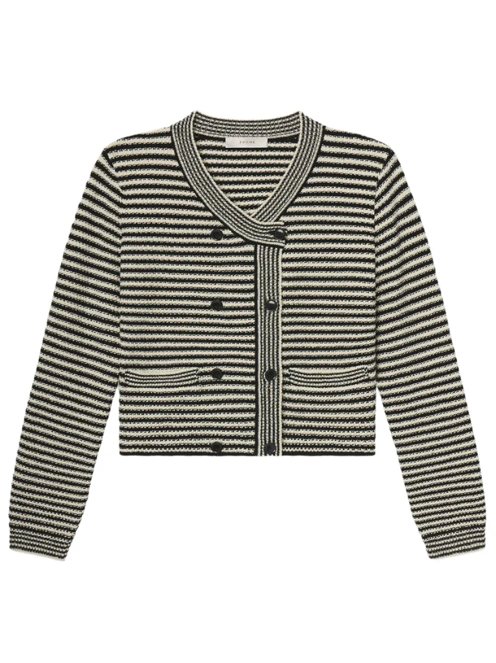 Frame The Court Cardi in Black Multi