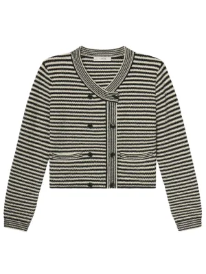 Frame The Court Cardi in Black Multi