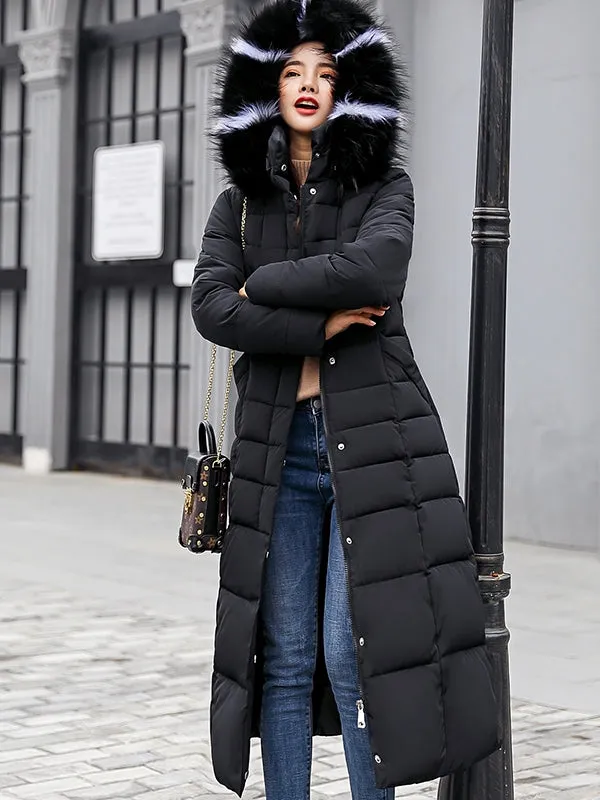 Fur Parkas Winter Warm Long Jacket