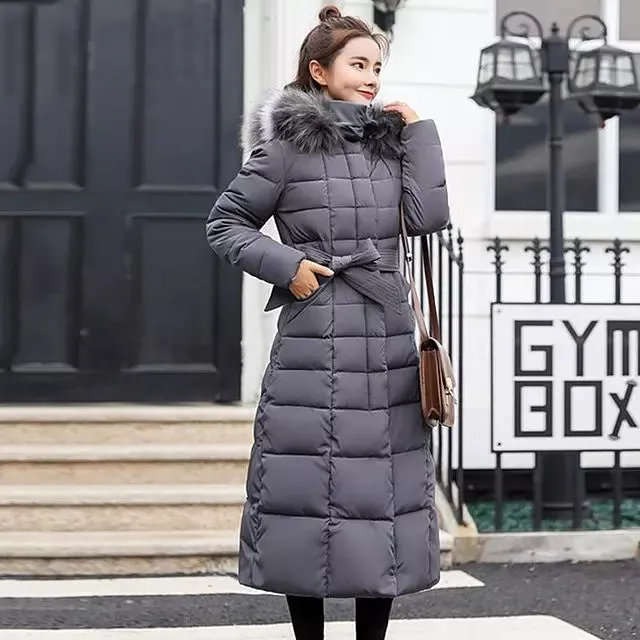 Fur Parkas Winter Warm Long Jacket