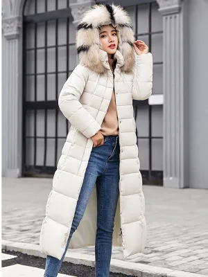 Fur Parkas Winter Warm Long Jacket